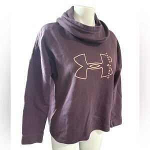 Under Armour Lavender Sweatshirt with Logo, loose fit, cowl neck hood, sz Small